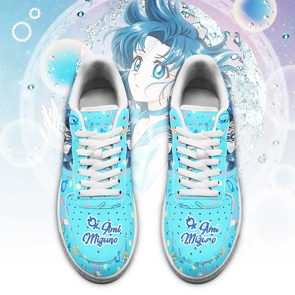 Sailor Mercury Sailor Moon Anime Fan Gift Amazon Nike Air Force Shoes