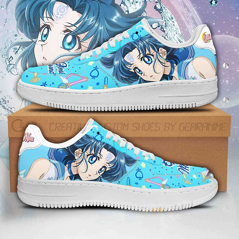 Sailor Mercury Sailor Moon Anime Nike Air Force Shoes