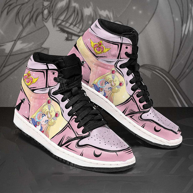 Sailor Moon Pink Personalized Custom Air Jordan Shoes