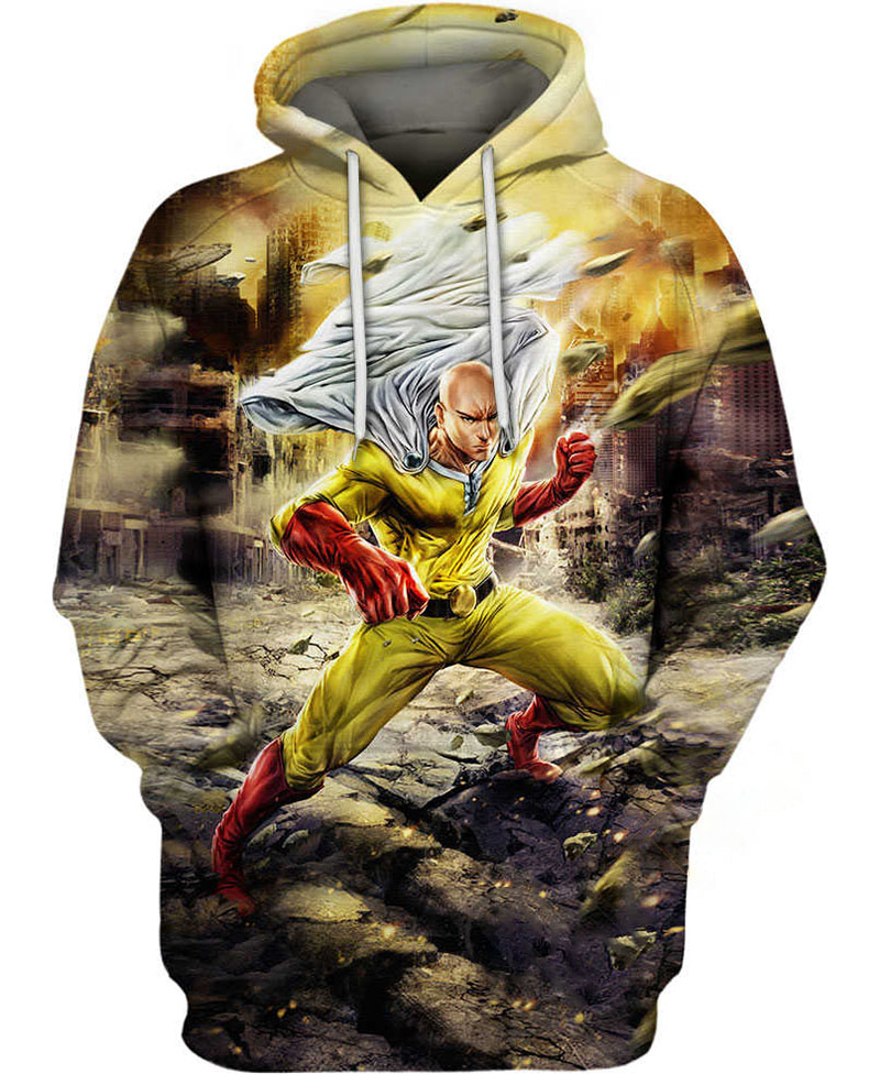 Saitama Heroes Hoodie 3D