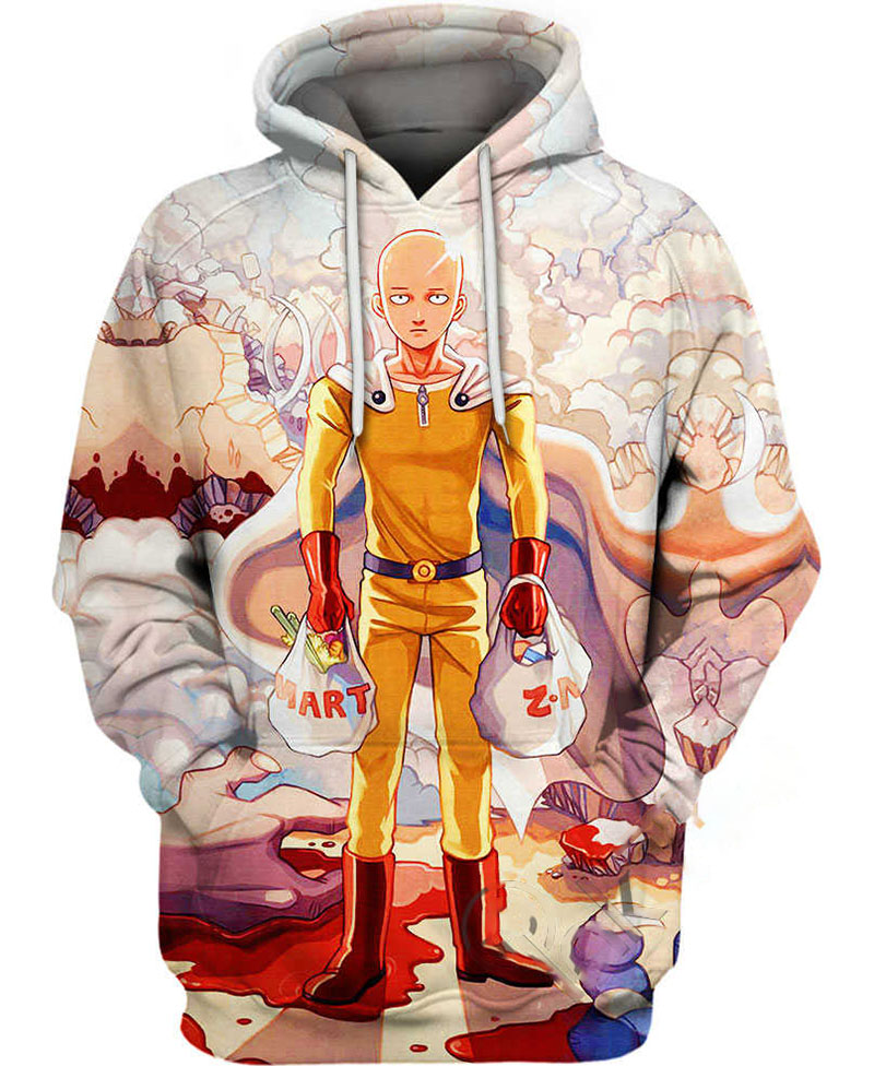 Saitama One Punch Man Hoodie 3D