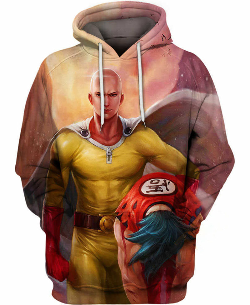 Saitama Vs Goku Hoodie 3D