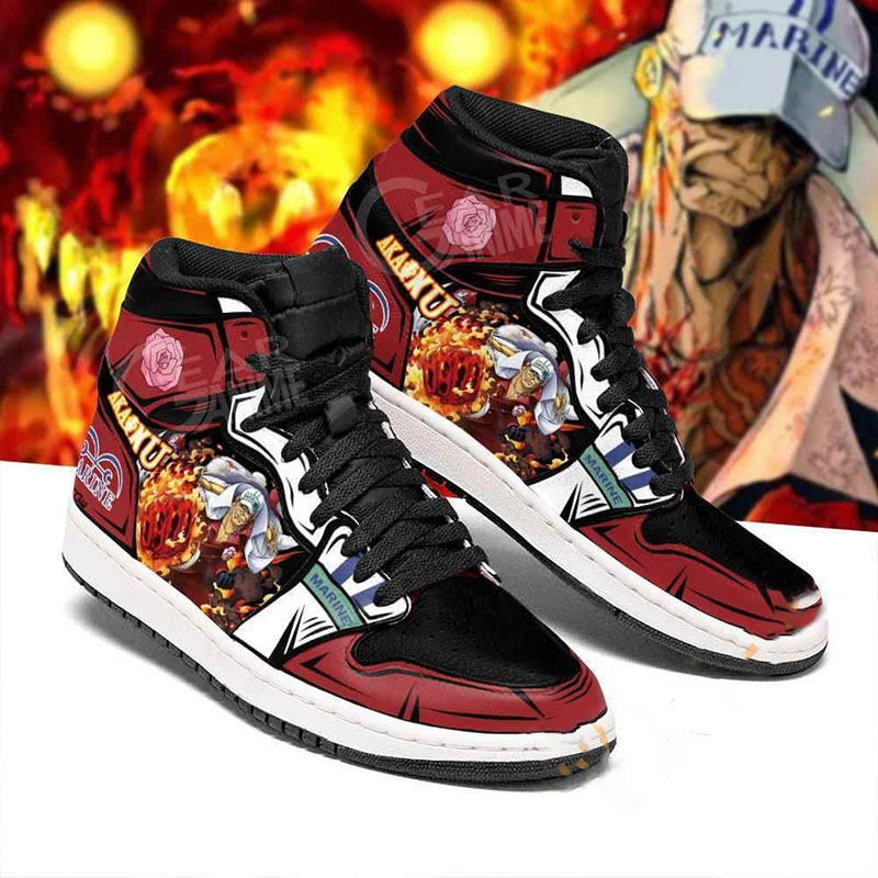 Sakazuki Akainu Admiral One Piece Sneakers Anime Air Jordan Shoes
