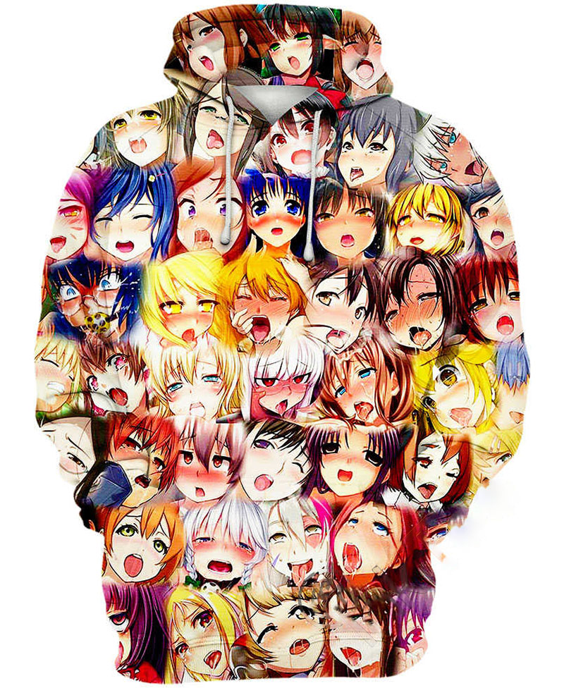 Same Faces Ahegao Hoodie 3D