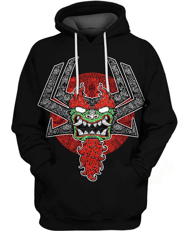 Samurai Jack And Demon Hoodie 3D
