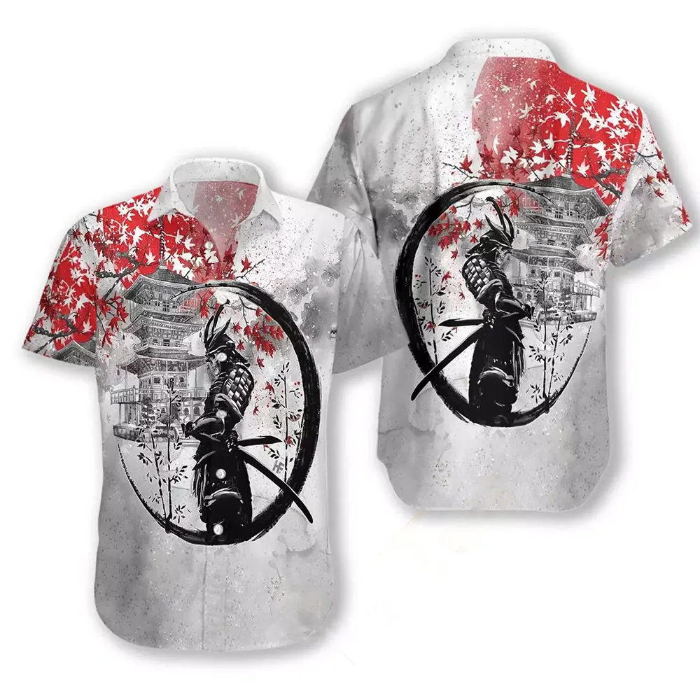 Samurai Skull Warrior Hawaiian shirts