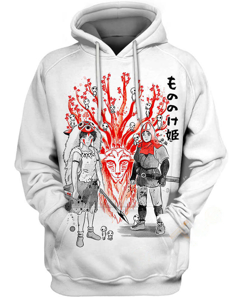 San And Ashitaka Sumie Hoodie 3D