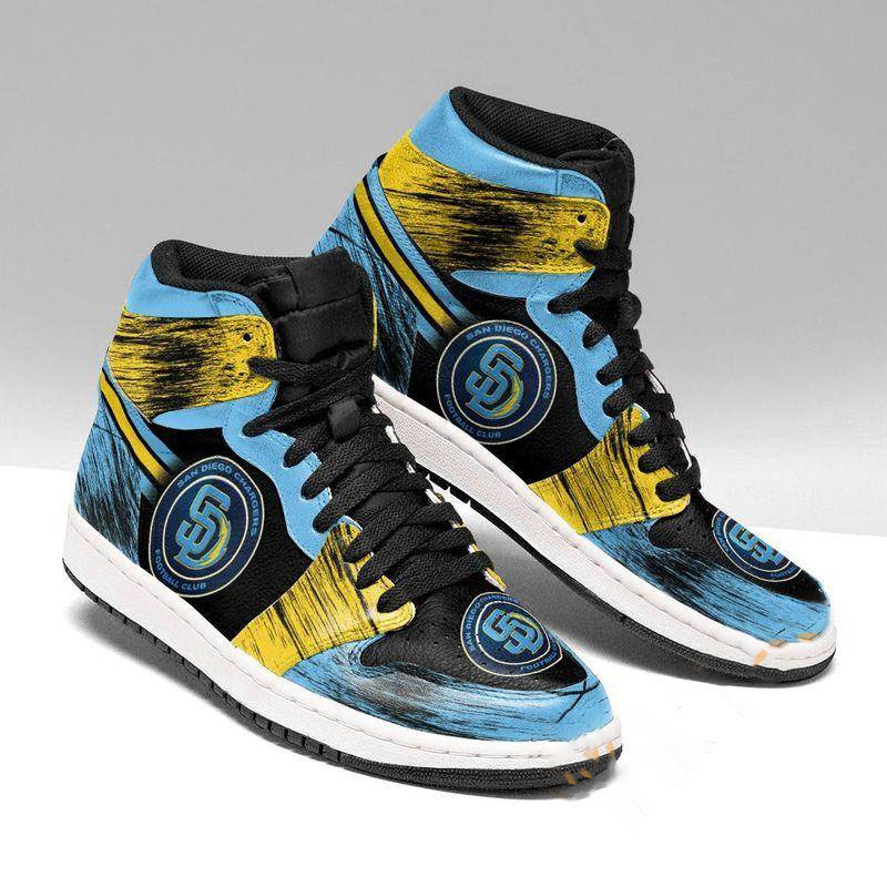San Diego Chargers San Diego Padres Custom Sneaker Air Jordan Shoes