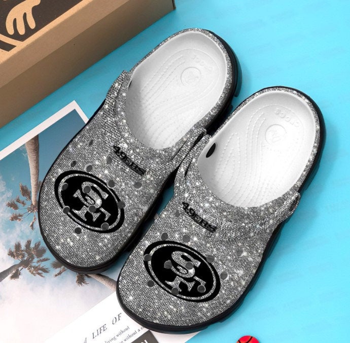 San Francisco 49ers Glitter Crocband Nfl Crocs Clog Shoes