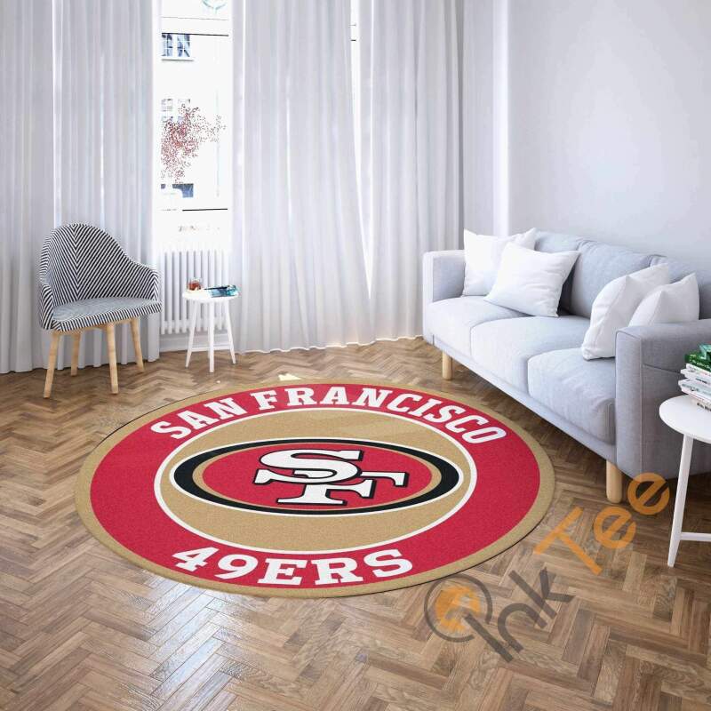 San Francisco 49ers Round Carpet Nfl Football Rug