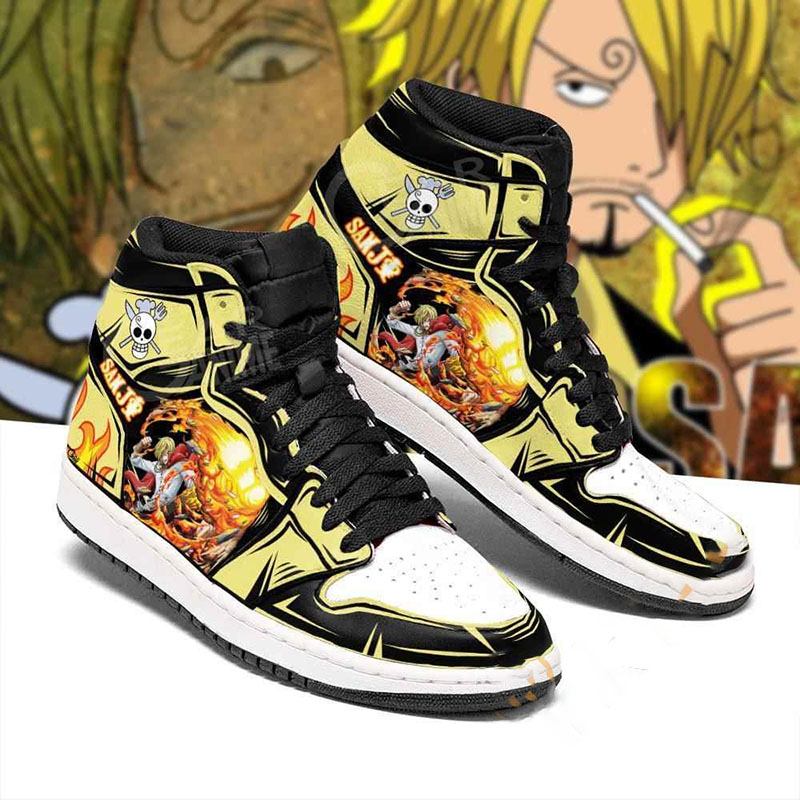 Sanji Straw Hat Pirates One Piece Sneakers Anime Air Jordan Shoes