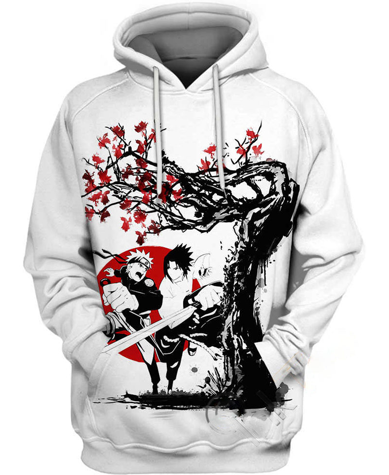 Sasuke And Naruto Hoodie 3D