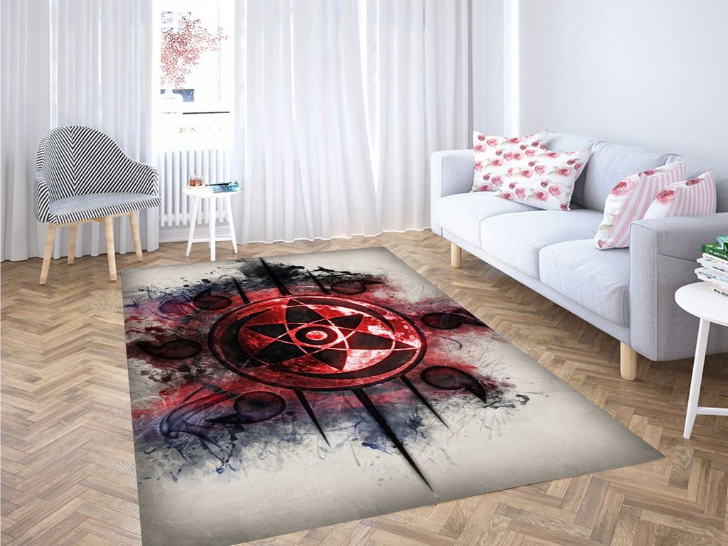 Sasuke Rinnegan Living Room Modern Carpet Rug