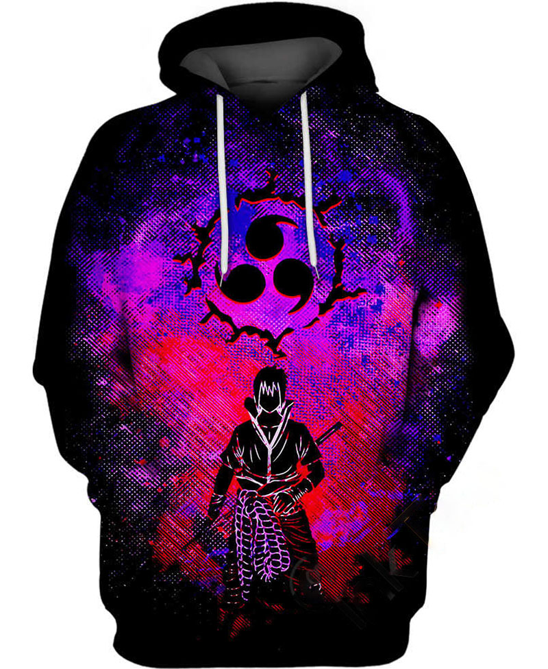 Sasuke Uchiha Fire Power Hoodie 3D