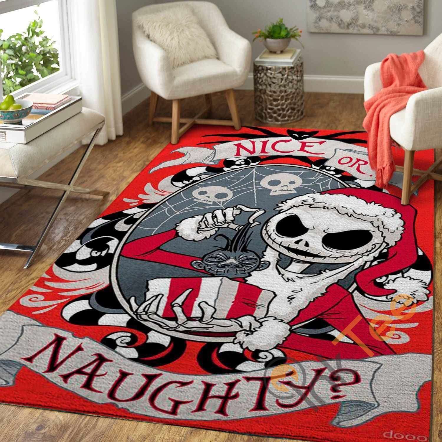 Scary Santa Jack The Nightmare Before Christmas Area Rug