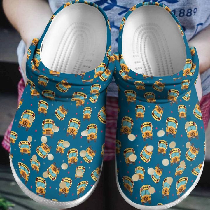 School Bus Driver Pattern Crocs Clog Shoes