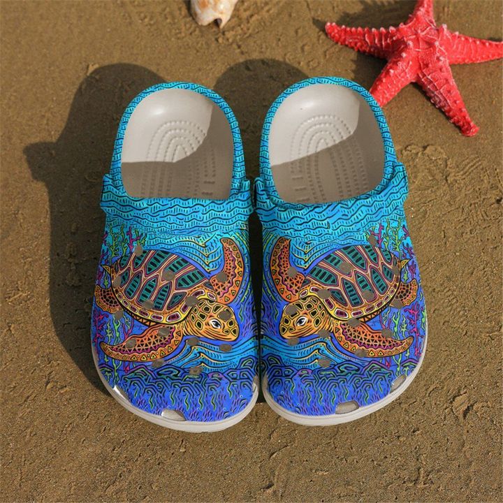 Sea Turtle Art Crocs Clog Shoes