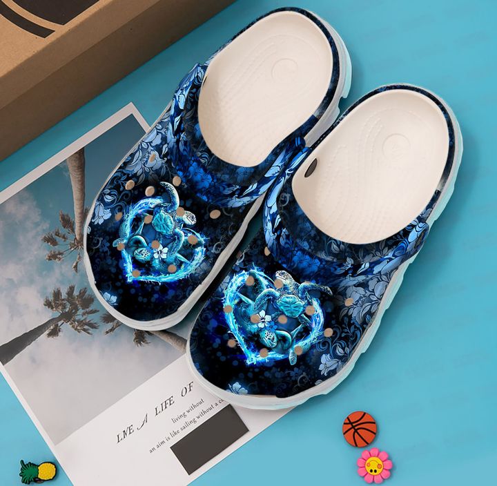 Sea Turtle Blue Crocs Clog Shoes