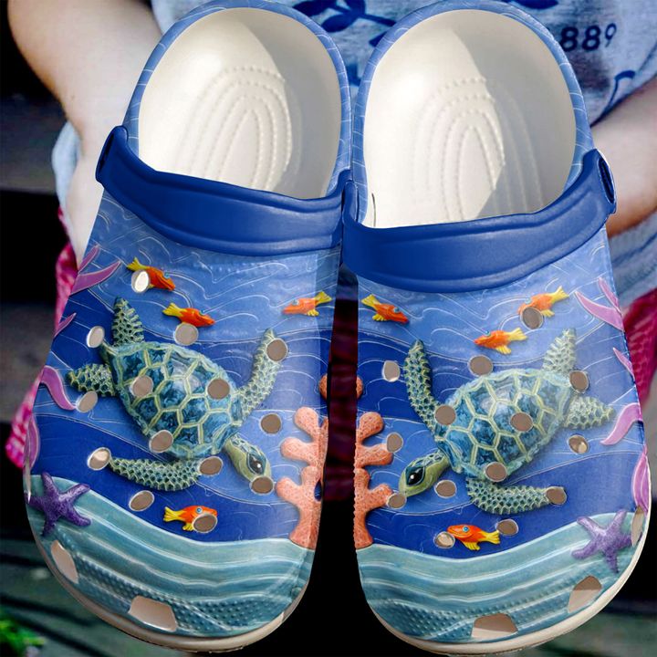 Sea Turtle Under The Crocs Clog Shoes