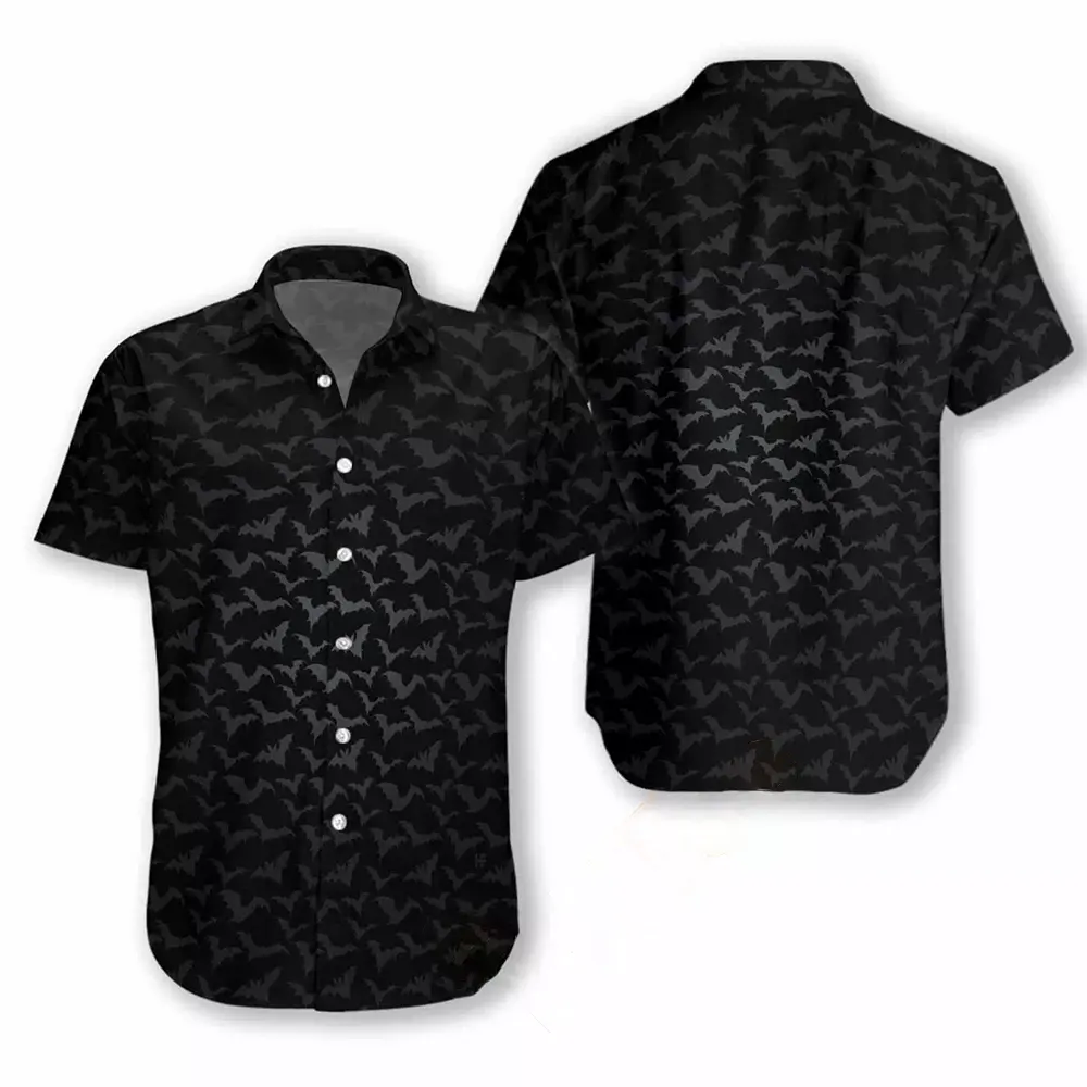 Seamless Bat Goth Hawaiian shirts