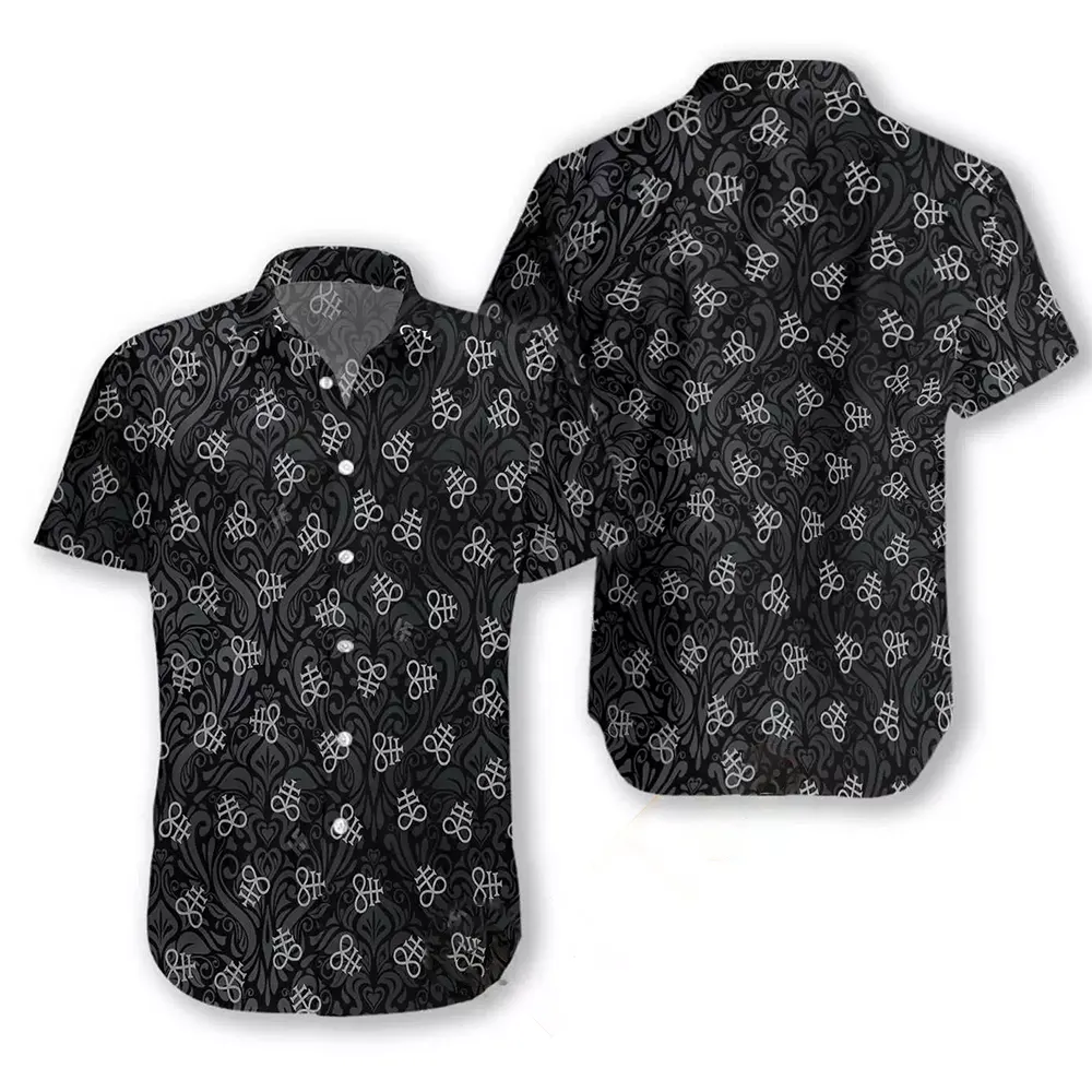 Seamless Leviathan Cross Goth Hawaiian shirts