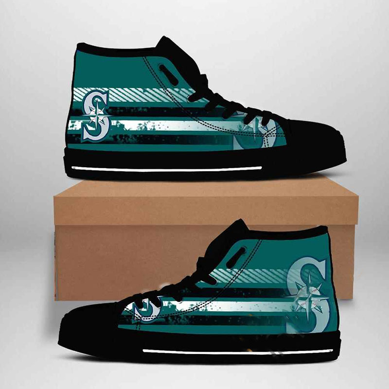 Seattle Mariners Mlb Baseball High Top Shoes