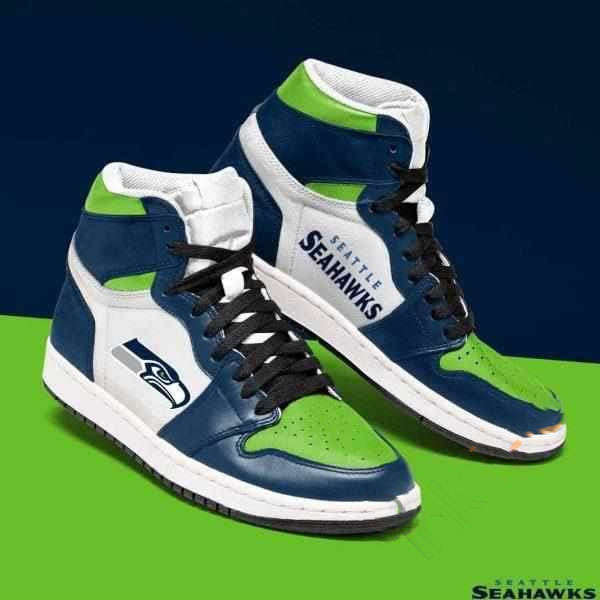 Seattle Seahawks Nfl Football Custom Air Jordan Shoes