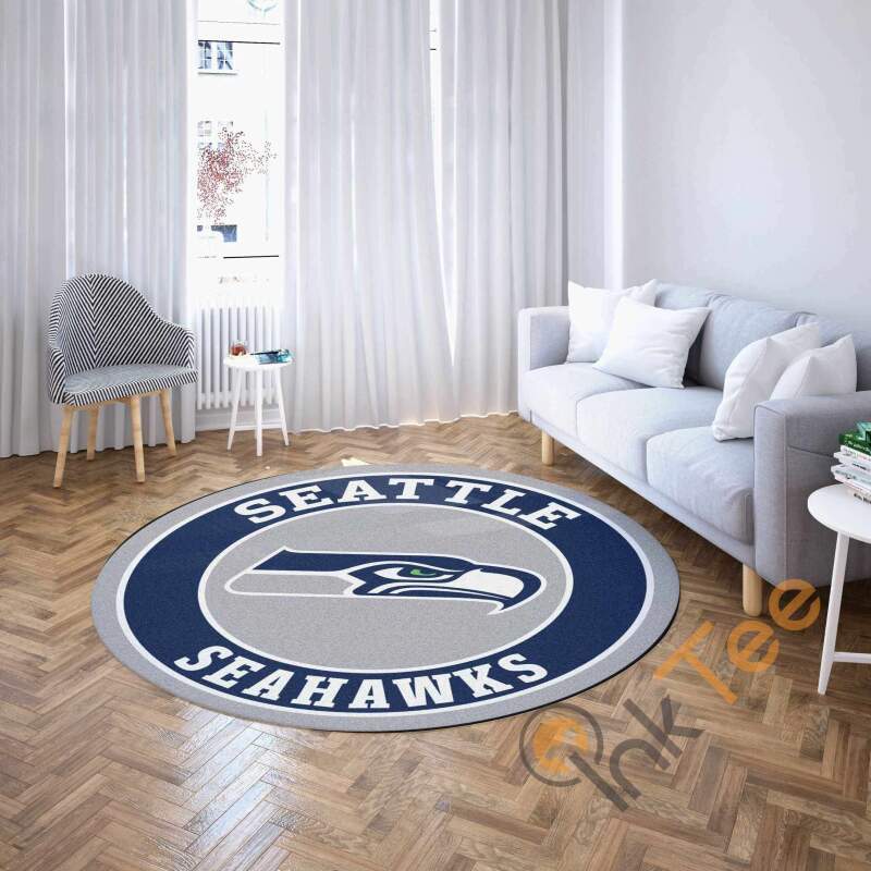 Seattle Seahawks Round Carpet Nfl Football Rug