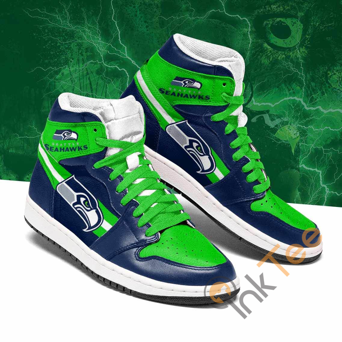 Seattle Seahawks Rugby Team Custom Air Jordan Shoes