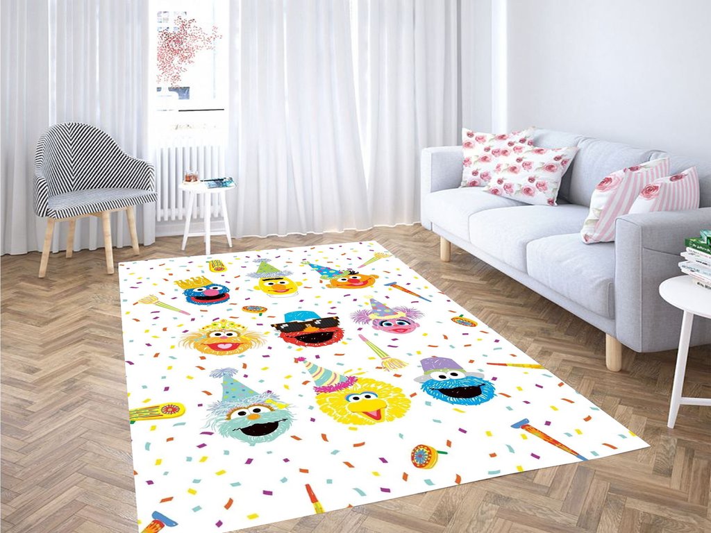 Sesame Street Character Living Room Modern Carpet Rug