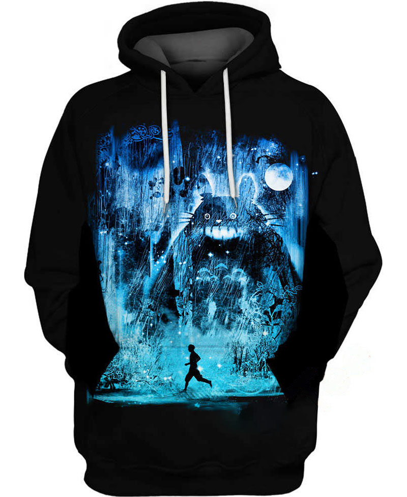 Shadow Of Totoro Hoodie 3D