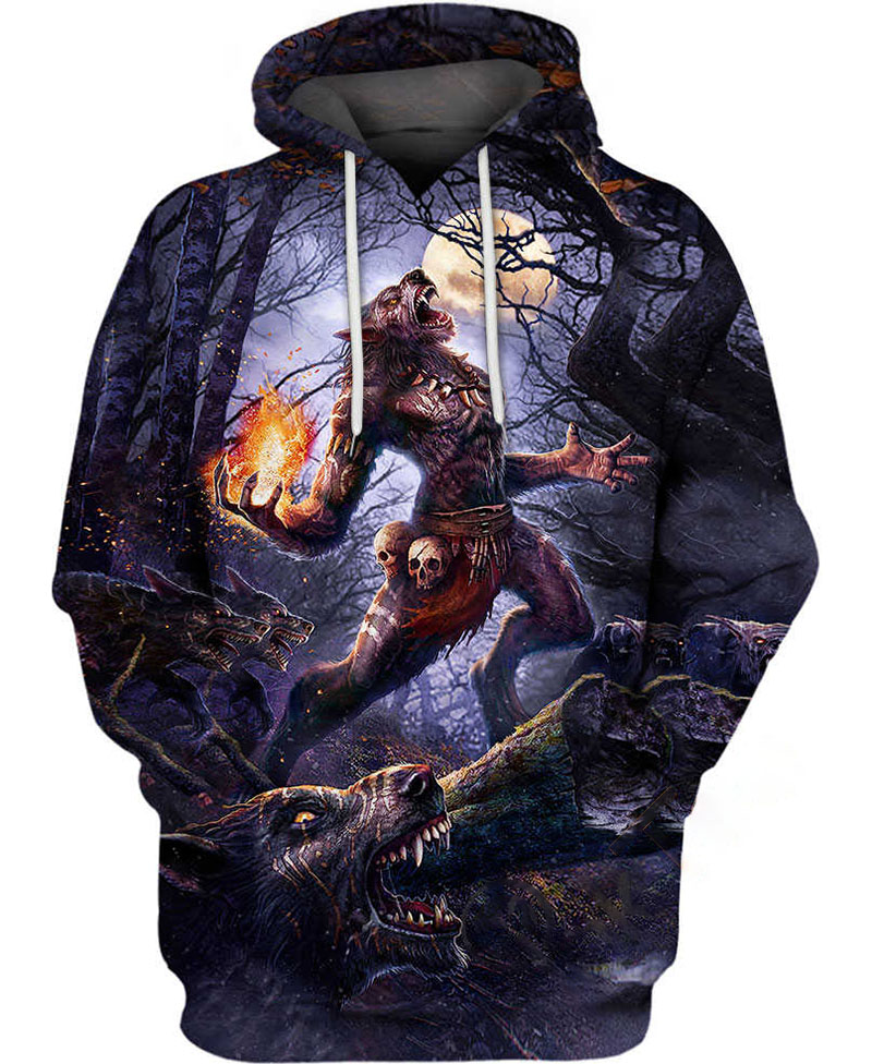 Shaman?s Wolf Pack Hoodie 3D