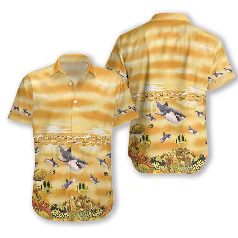 Shark Beach Hawaiian shirts