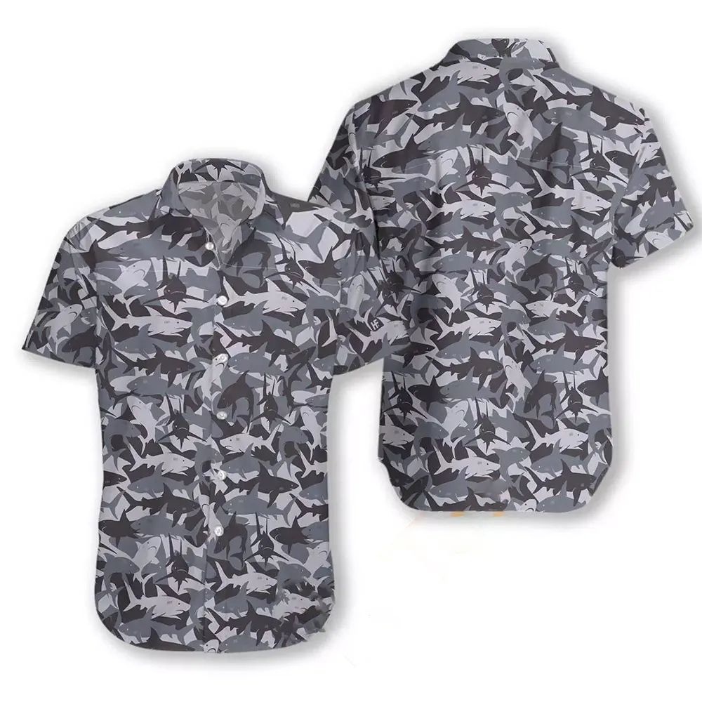 Shark Camouflage Hawaiian shirts