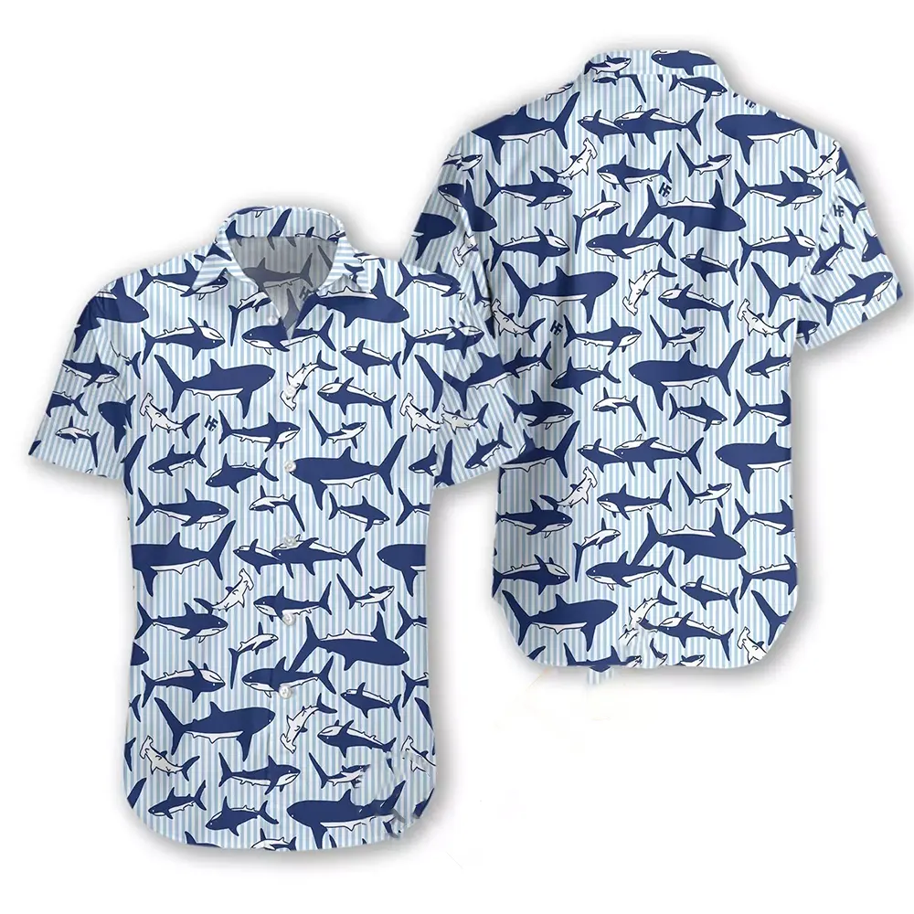 Shark Pattern Hawaiian shirts