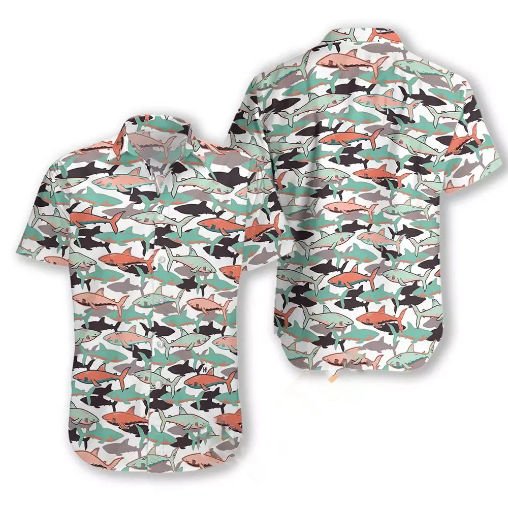 Shark Pattern Hawaiian shirts