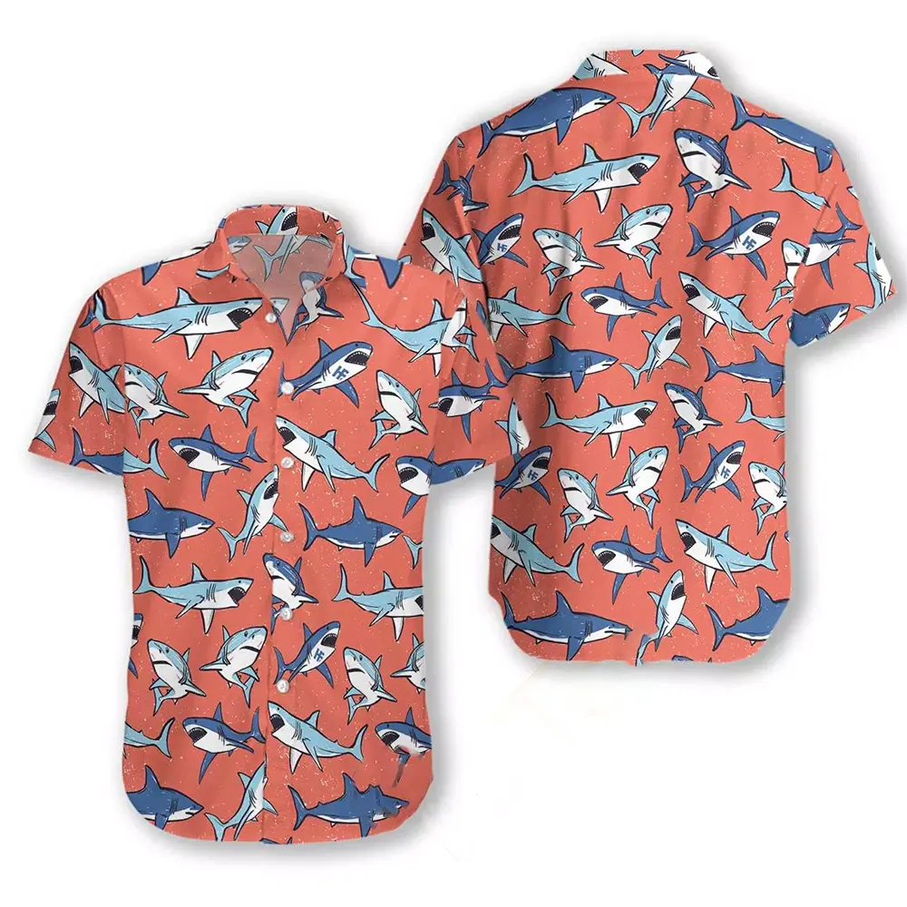 Shark Pattern Hawaiian shirts