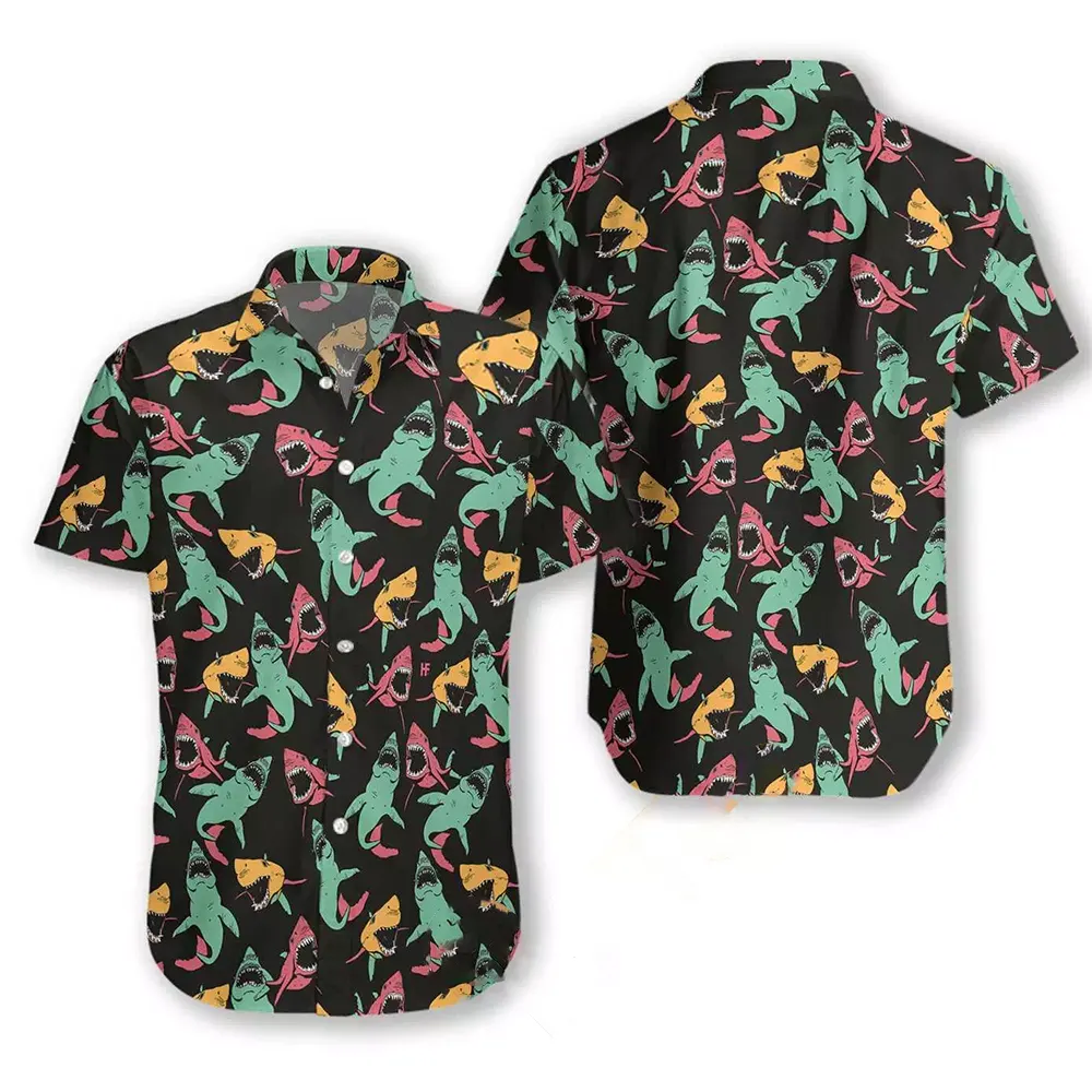 Shark Pattern Hawaiian shirts