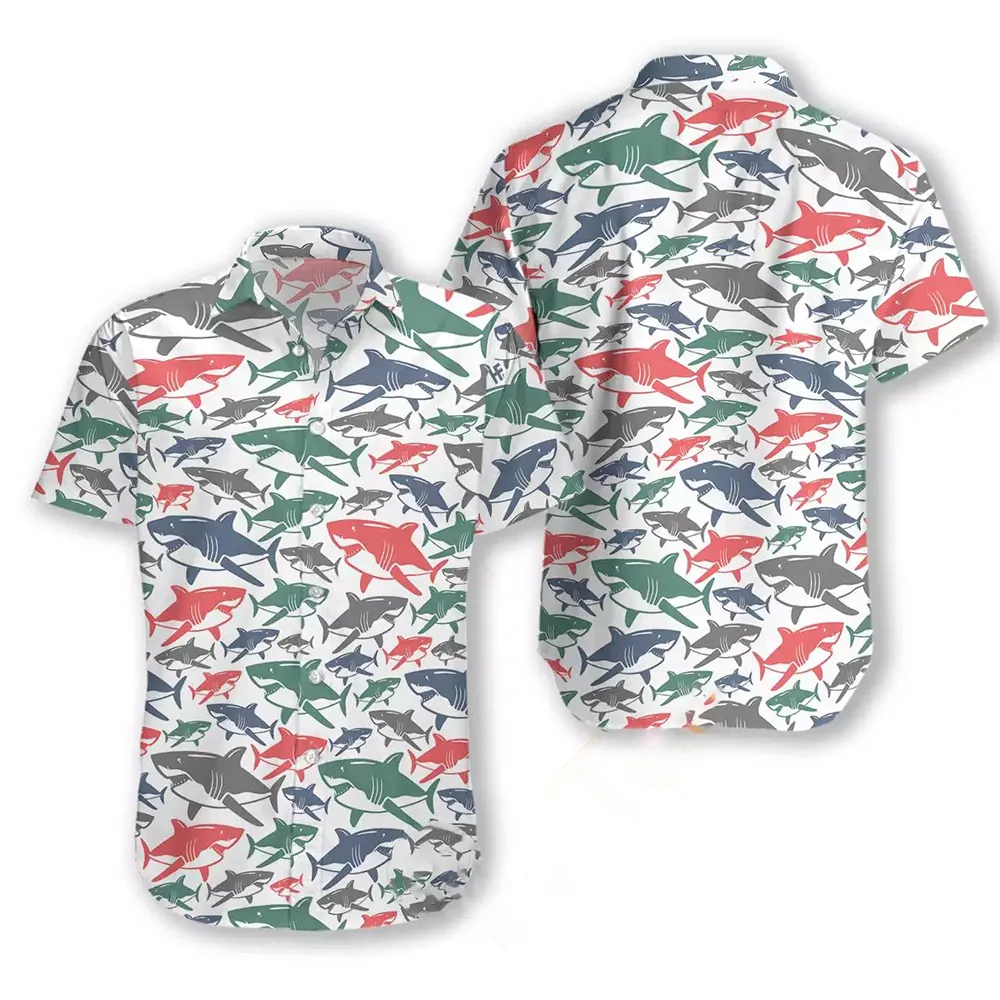 Shark Pattern Hawaiian shirts