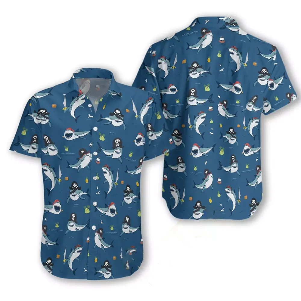 Shark Pirates Hawaiian shirts