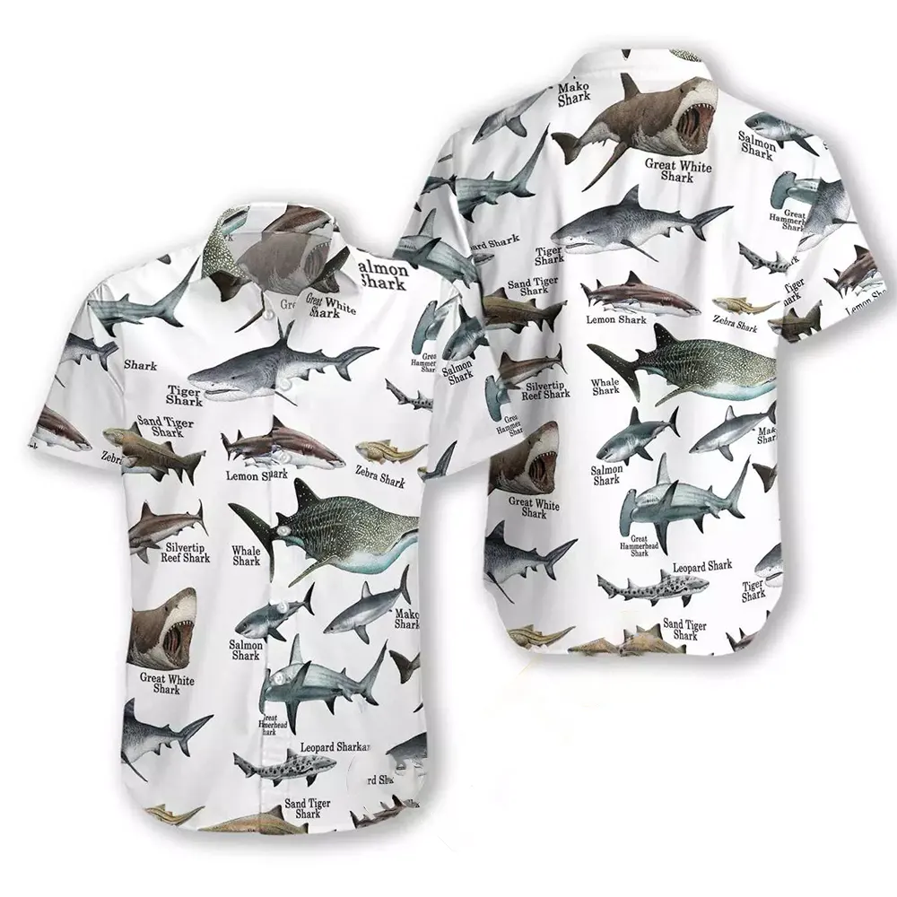 Sharks Of The World Hawaiian shirts