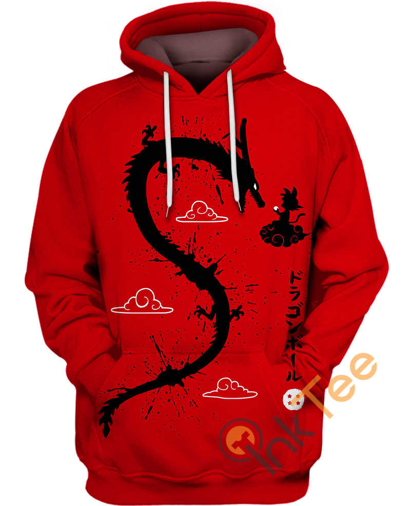 Shenron And Son Goku Silhouette Hoodie 3D