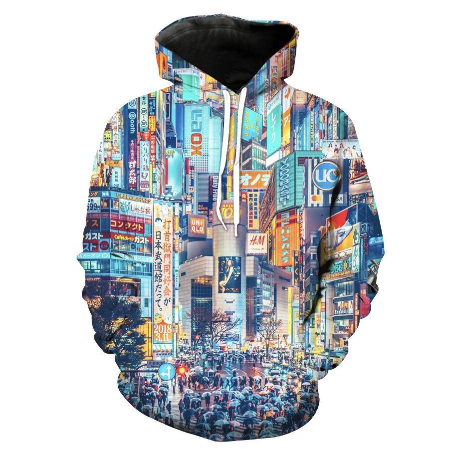 Shibuya Tokyo Epic Shibuya City Hoodie 3D