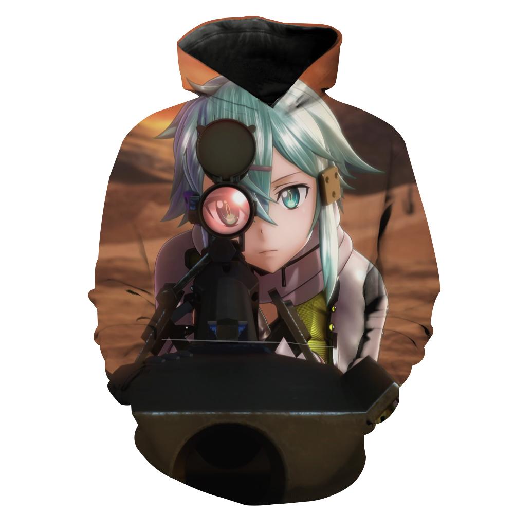 Sinon Sword Art Online Anime Hoodie 3D