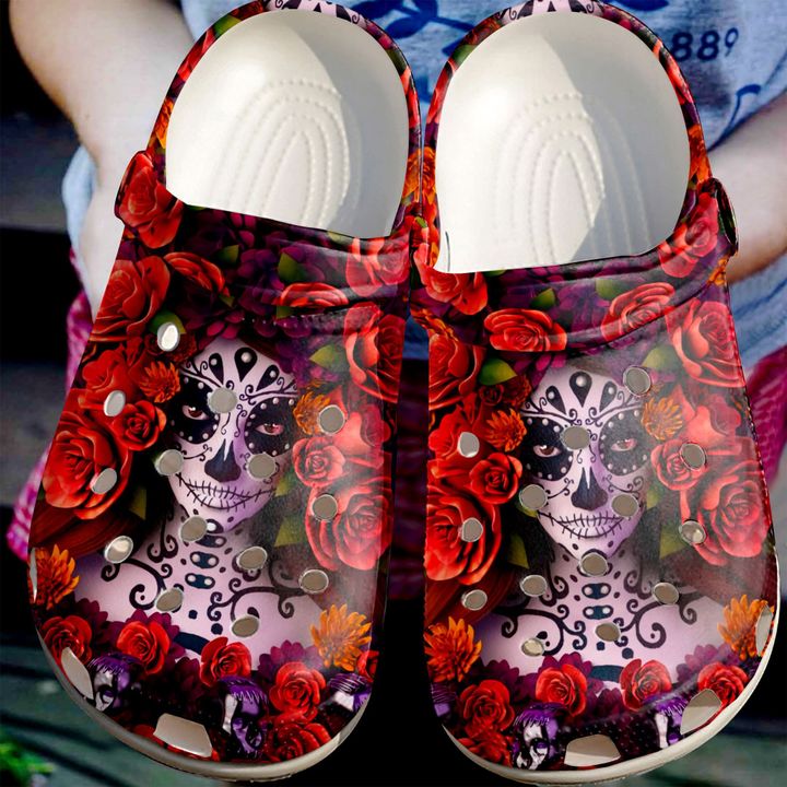 Skull Beautiful Sugar Crocs Clog Shoes