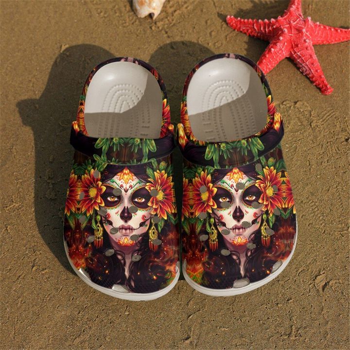 Skull Crcoband Queen Crocs Clog Shoes
