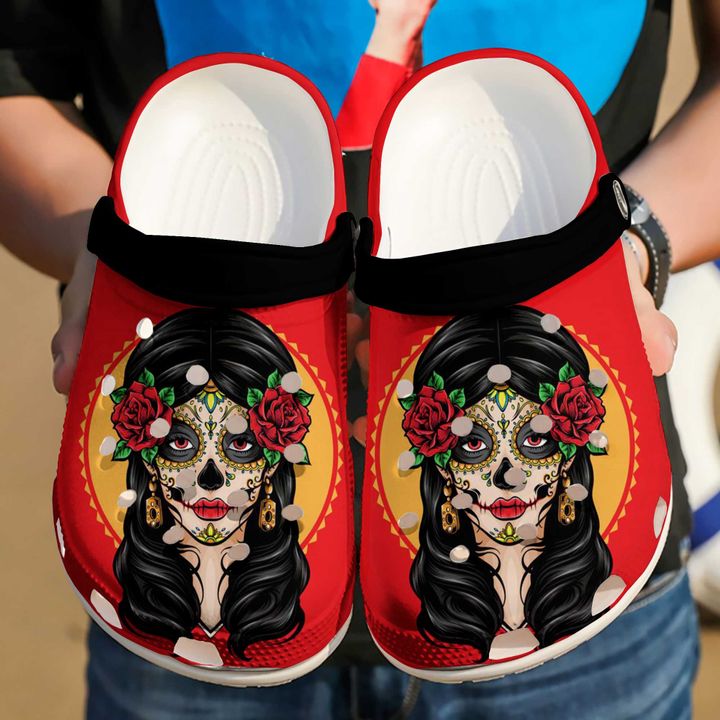 Skull Girl Crocs Clog Shoes