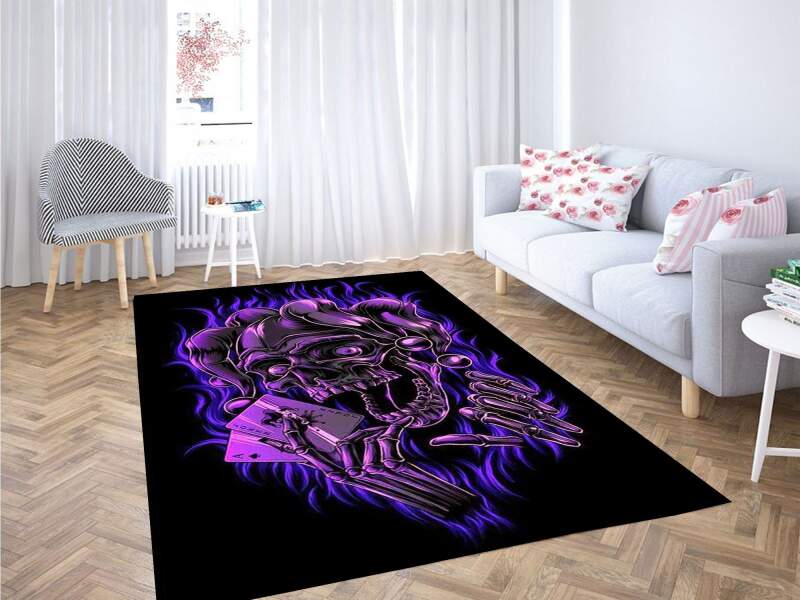 Skull Joker Background Carpet Rug