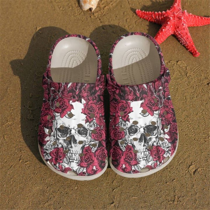 Skull N’ Roses Crocs Clog Shoes