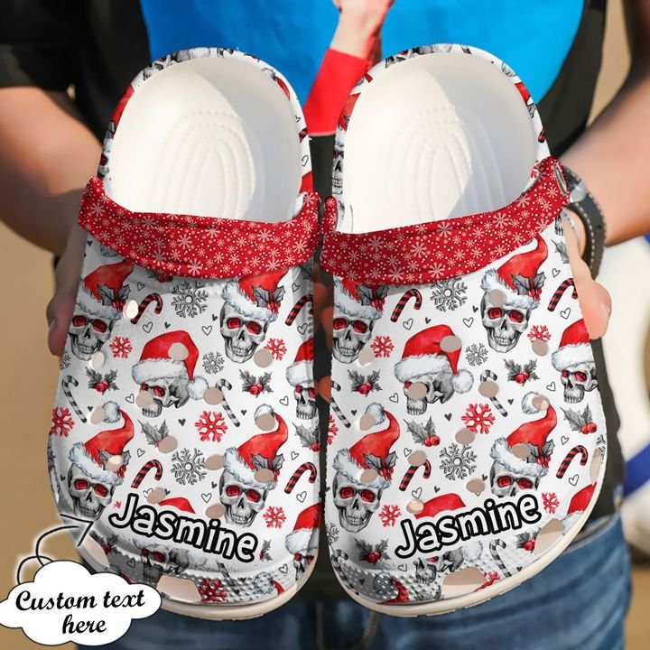 Skull Personalized Christmas Crocs Clog Shoes